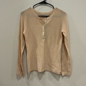 COPY - One Grey Day Knit Sterling Henley Tee NWT